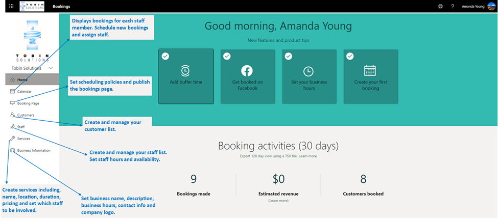 Microsoft Bookings, a better way to schedule through Outlook – TOBIN  SOLUTIONS